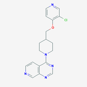 3-chloro-4-[(1-{pyrido[3,4-d]pyrimidin-4-yl}piperidin-4-yl)methoxy]pyridine