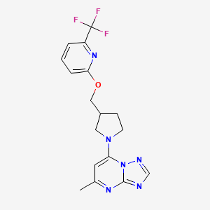2-[(1-{5-methyl-[1,2,4]triazolo[1,5-a]pyrimidin-7-yl}pyrrolidin-3-yl)methoxy]-6-(trifluoromethyl)pyridine
