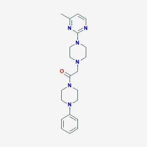 molecular formula C21H28N6O B6446951 2-[4-(4-methylpyrimidin-2-yl)piperazin-1-yl]-1-(4-phenylpiperazin-1-yl)ethan-1-one CAS No. 2549019-55-6