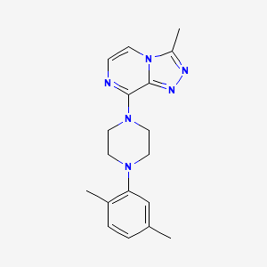 molecular formula C18H22N6 B6446971 1-(2,5-dimethylphenyl)-4-{3-methyl-[1,2,4]triazolo[4,3-a]pyrazin-8-yl}piperazine CAS No. 2640964-51-6