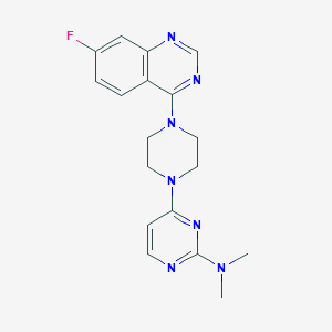 molecular formula C18H20FN7 B6446985 4-[4-(7-fluoroquinazolin-4-yl)piperazin-1-yl]-N,N-dimethylpyrimidin-2-amine CAS No. 2549027-72-5