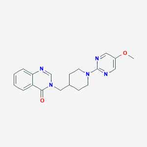 3-{[1-(5-methoxypyrimidin-2-yl)piperidin-4-yl]methyl}-3,4-dihydroquinazolin-4-one
