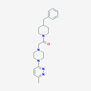 molecular formula C23H31N5O B6447096 1-(4-benzylpiperidin-1-yl)-2-[4-(6-methylpyridazin-3-yl)piperazin-1-yl]ethan-1-one CAS No. 2548983-46-4