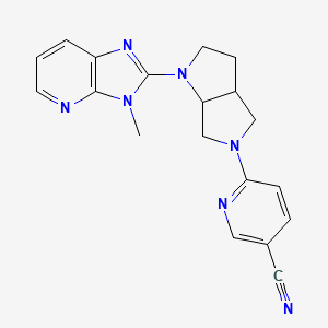 molecular formula C19H19N7 B6447105 6-(1-{3-methyl-3H-imidazo[4,5-b]pyridin-2-yl}-octahydropyrrolo[2,3-c]pyrrol-5-yl)pyridine-3-carbonitrile CAS No. 2640960-31-0