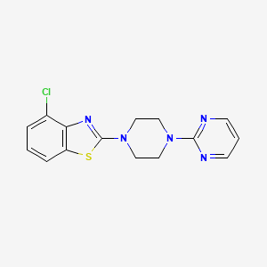 molecular formula C15H14ClN5S B6447118 4-chloro-2-[4-(pyrimidin-2-yl)piperazin-1-yl]-1,3-benzothiazole CAS No. 2640973-07-3