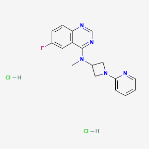 molecular formula C17H18Cl2FN5 B6447150 6-fluoro-N-methyl-N-[1-(pyridin-2-yl)azetidin-3-yl]quinazolin-4-amine CAS No. 2549056-56-4