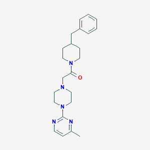 molecular formula C23H31N5O B6447157 1-(4-benzylpiperidin-1-yl)-2-[4-(4-methylpyrimidin-2-yl)piperazin-1-yl]ethan-1-one CAS No. 2549039-06-5