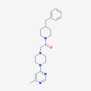 molecular formula C23H31N5O B6447164 1-(4-benzylpiperidin-1-yl)-2-[4-(6-methylpyrimidin-4-yl)piperazin-1-yl]ethan-1-one CAS No. 2549056-62-2