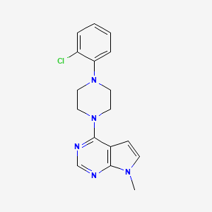 molecular formula C17H18ClN5 B6447190 1-(2-chlorophenyl)-4-{7-methyl-7H-pyrrolo[2,3-d]pyrimidin-4-yl}piperazine CAS No. 2549034-02-6
