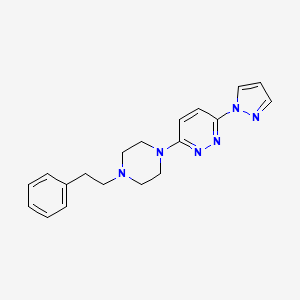 molecular formula C19H22N6 B6447211 3-[4-(2-phenylethyl)piperazin-1-yl]-6-(1H-pyrazol-1-yl)pyridazine CAS No. 2640863-15-4