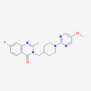 molecular formula C20H22FN5O2 B6447217 7-fluoro-3-{[1-(5-methoxypyrimidin-2-yl)piperidin-4-yl]methyl}-2-methyl-3,4-dihydroquinazolin-4-one CAS No. 2640962-01-0