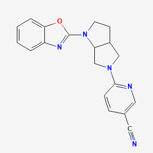 molecular formula C19H17N5O B6447218 6-[1-(1,3-benzoxazol-2-yl)-octahydropyrrolo[2,3-c]pyrrol-5-yl]pyridine-3-carbonitrile CAS No. 2640830-73-3