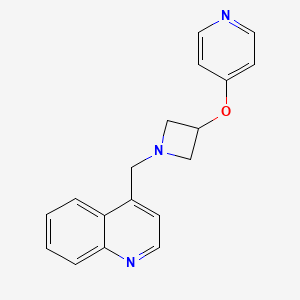 molecular formula C18H17N3O B6447230 4-{[3-(pyridin-4-yloxy)azetidin-1-yl]methyl}quinoline CAS No. 2640830-82-4