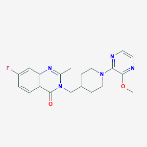 molecular formula C20H22FN5O2 B6447258 7-fluoro-3-{[1-(3-methoxypyrazin-2-yl)piperidin-4-yl]methyl}-2-methyl-3,4-dihydroquinazolin-4-one CAS No. 2549066-55-7