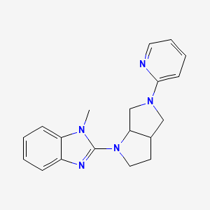 molecular formula C19H21N5 B6447265 1-methyl-2-[5-(pyridin-2-yl)-octahydropyrrolo[2,3-c]pyrrol-1-yl]-1H-1,3-benzodiazole CAS No. 2549066-57-9
