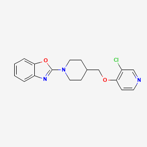 2-(4-{[(3-chloropyridin-4-yl)oxy]methyl}piperidin-1-yl)-1,3-benzoxazole