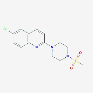 molecular formula C14H16ClN3O2S B6447286 6-chloro-2-(4-methanesulfonylpiperazin-1-yl)quinoline CAS No. 2549053-47-4