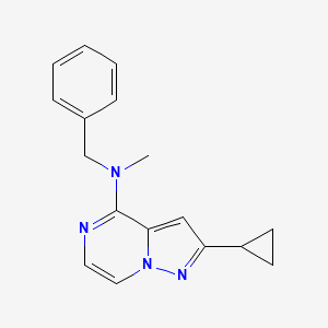 molecular formula C17H18N4 B6447290 N-benzyl-2-cyclopropyl-N-methylpyrazolo[1,5-a]pyrazin-4-amine CAS No. 2640902-64-1