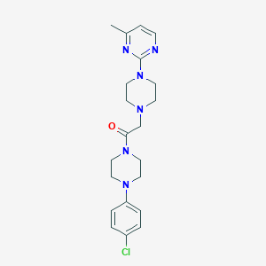 molecular formula C21H27ClN6O B6447294 1-[4-(4-chlorophenyl)piperazin-1-yl]-2-[4-(4-methylpyrimidin-2-yl)piperazin-1-yl]ethan-1-one CAS No. 2548984-09-2