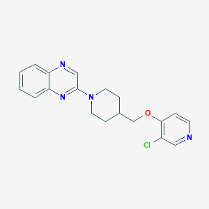 molecular formula C19H19ClN4O B6447311 2-(4-{[(3-chloropyridin-4-yl)oxy]methyl}piperidin-1-yl)quinoxaline CAS No. 2549052-94-8
