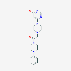 molecular formula C21H28N6O2 B6447323 2-[4-(6-methoxypyrimidin-4-yl)piperazin-1-yl]-1-(4-phenylpiperazin-1-yl)ethan-1-one CAS No. 2549004-55-7