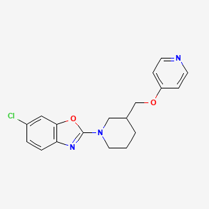 molecular formula C18H18ClN3O2 B6447328 6-chloro-2-{3-[(pyridin-4-yloxy)methyl]piperidin-1-yl}-1,3-benzoxazole CAS No. 2640829-31-6