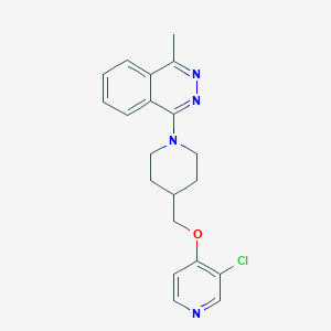 molecular formula C20H21ClN4O B6447334 1-(4-{[(3-chloropyridin-4-yl)oxy]methyl}piperidin-1-yl)-4-methylphthalazine CAS No. 2640843-67-8