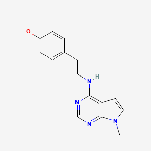 molecular formula C16H18N4O B6447357 N-[2-(4-methoxyphenyl)ethyl]-7-methyl-7H-pyrrolo[2,3-d]pyrimidin-4-amine CAS No. 2549037-78-5