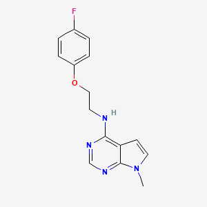 molecular formula C15H15FN4O B6447379 N-[2-(4-fluorophenoxy)ethyl]-7-methyl-7H-pyrrolo[2,3-d]pyrimidin-4-amine CAS No. 2548983-56-6