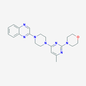 molecular formula C21H25N7O B6447385 2-{4-[6-methyl-2-(morpholin-4-yl)pyrimidin-4-yl]piperazin-1-yl}quinoxaline CAS No. 2549033-16-9