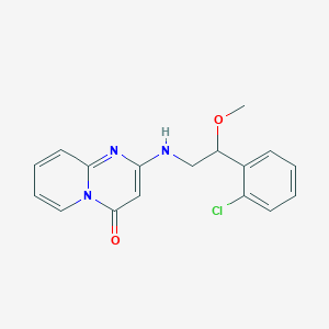 molecular formula C17H16ClN3O2 B6447395 2-{[2-(2-chlorophenyl)-2-methoxyethyl]amino}-4H-pyrido[1,2-a]pyrimidin-4-one CAS No. 2548977-13-3