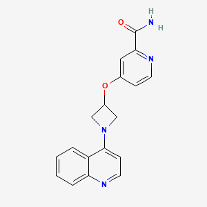 molecular formula C18H16N4O2 B6447435 4-{[1-(quinolin-4-yl)azetidin-3-yl]oxy}pyridine-2-carboxamide CAS No. 2549041-07-6