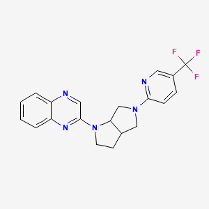 molecular formula C20H18F3N5 B6447464 2-{5-[5-(trifluoromethyl)pyridin-2-yl]-octahydropyrrolo[3,4-b]pyrrol-1-yl}quinoxaline CAS No. 2548975-55-7
