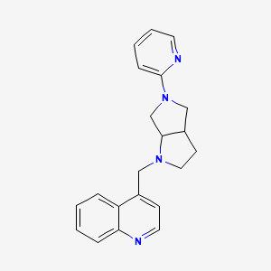 molecular formula C21H22N4 B6447471 4-{[5-(pyridin-2-yl)-octahydropyrrolo[2,3-c]pyrrol-1-yl]methyl}quinoline CAS No. 2549029-33-4