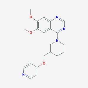 6,7-dimethoxy-4-{3-[(pyridin-4-yloxy)methyl]piperidin-1-yl}quinazoline