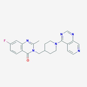 molecular formula C22H21FN6O B6447607 7-fluoro-2-methyl-3-[(1-{pyrido[3,4-d]pyrimidin-4-yl}piperidin-4-yl)methyl]-3,4-dihydroquinazolin-4-one CAS No. 2549011-59-6