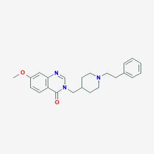 molecular formula C23H27N3O2 B6447671 7-methoxy-3-{[1-(2-phenylethyl)piperidin-4-yl]methyl}-3,4-dihydroquinazolin-4-one CAS No. 2549064-17-5