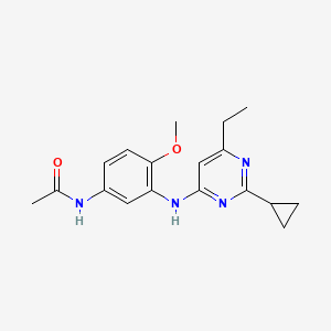 molecular formula C18H22N4O2 B6447682 N-{3-[(2-cyclopropyl-6-ethylpyrimidin-4-yl)amino]-4-methoxyphenyl}acetamide CAS No. 2548988-95-8