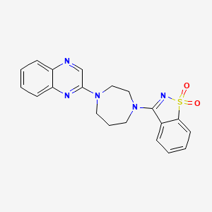 molecular formula C20H19N5O2S B6447691 3-[4-(quinoxalin-2-yl)-1,4-diazepan-1-yl]-1??,2-benzothiazole-1,1-dione CAS No. 2549018-49-5