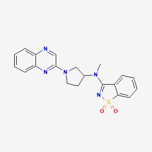molecular formula C20H19N5O2S B6447700 3-{methyl[1-(quinoxalin-2-yl)pyrrolidin-3-yl]amino}-1??,2-benzothiazole-1,1-dione CAS No. 2549003-17-8