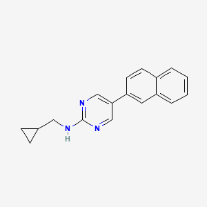N-(cyclopropylmethyl)-5-(naphthalen-2-yl)pyrimidin-2-amine