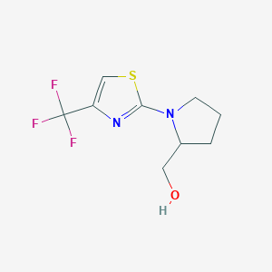 molecular formula C9H11F3N2OS B6447763 {1-[4-(trifluoromethyl)-1,3-thiazol-2-yl]pyrrolidin-2-yl}methanol CAS No. 2549011-10-9