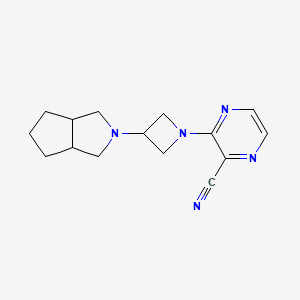 molecular formula C15H19N5 B6447772 3-(3-{octahydrocyclopenta[c]pyrrol-2-yl}azetidin-1-yl)pyrazine-2-carbonitrile CAS No. 2548997-15-3