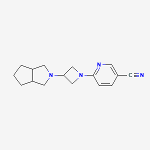 molecular formula C16H20N4 B6447776 6-(3-{octahydrocyclopenta[c]pyrrol-2-yl}azetidin-1-yl)pyridine-3-carbonitrile CAS No. 2549049-88-7