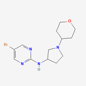 molecular formula C13H19BrN4O B6447784 5-bromo-N-[1-(oxan-4-yl)pyrrolidin-3-yl]pyrimidin-2-amine CAS No. 2549011-14-3