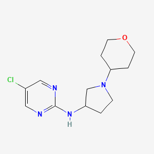 molecular formula C13H19ClN4O B6447790 5-chloro-N-[1-(oxan-4-yl)pyrrolidin-3-yl]pyrimidin-2-amine CAS No. 2548981-79-7