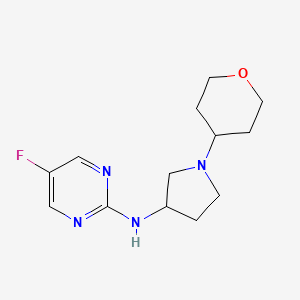 5-fluoro-N-[1-(oxan-4-yl)pyrrolidin-3-yl]pyrimidin-2-amine