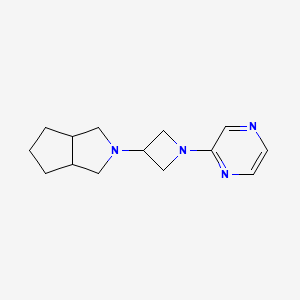 molecular formula C14H20N4 B6447806 2-(3-{octahydrocyclopenta[c]pyrrol-2-yl}azetidin-1-yl)pyrazine CAS No. 2640978-30-7