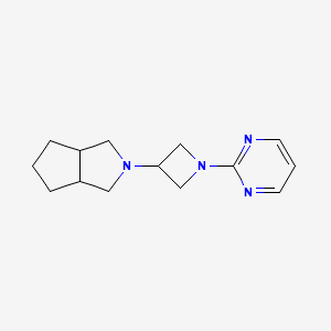 molecular formula C14H20N4 B6447810 2-(3-{octahydrocyclopenta[c]pyrrol-2-yl}azetidin-1-yl)pyrimidine CAS No. 2549011-24-5