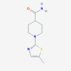molecular formula C10H15N3OS B6447839 1-(5-methyl-1,3-thiazol-2-yl)piperidine-4-carboxamide CAS No. 2549050-10-2
